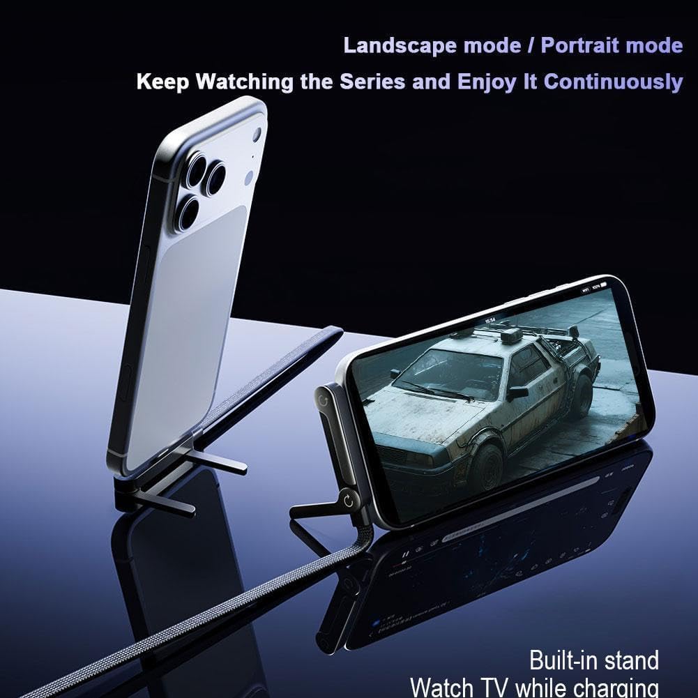 65 watt Fast Charging Gaming USB A to C Cable With Stand 3