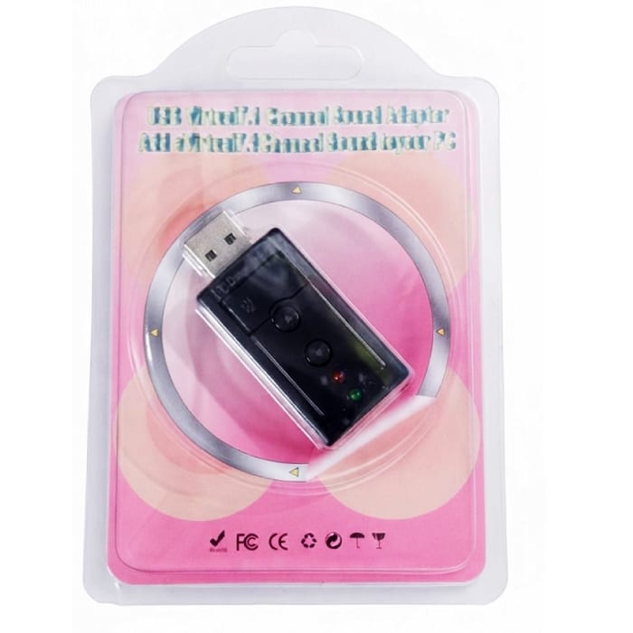 Virtual 7.1 Channel USB External Sound Card Audio Adapter 2