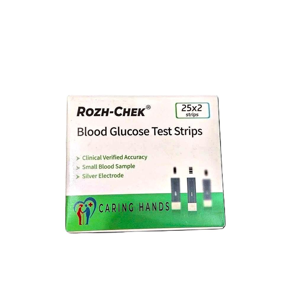 ROZH-CHEK Blood Glucose Test Strips (50 Strips Pack - 25x2) 2