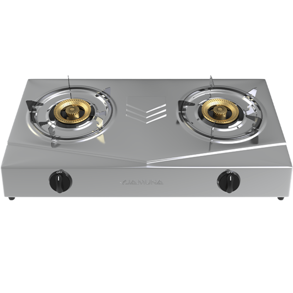 Jamuna Gas Stove JGS-GB02SS LPG/NG (Brass Burner) 2