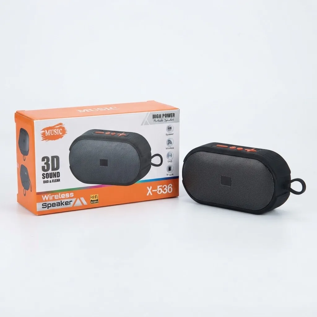 Music X-536 High Power Portable 3D Sound Wireless Speaker (Hi-Fi Audio)